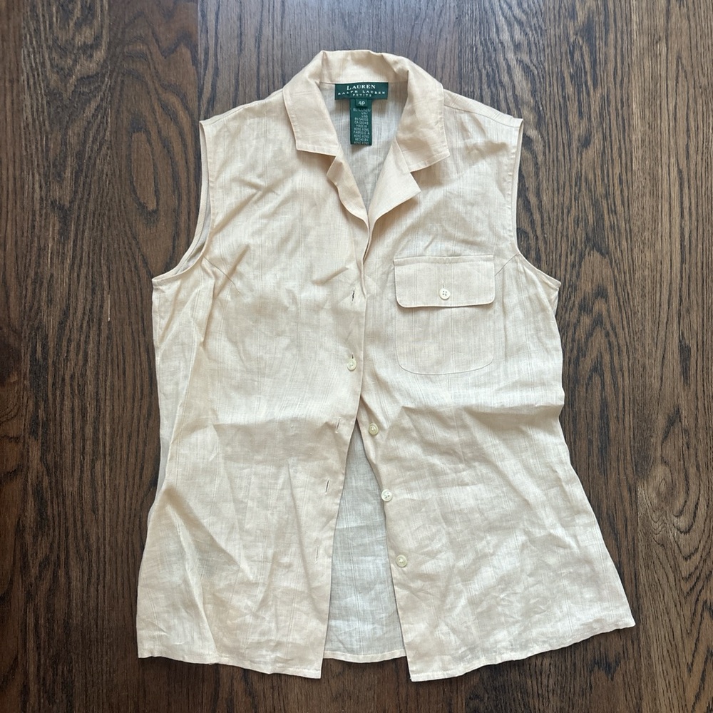 Ralph Lauren Pure Linen Vest Top